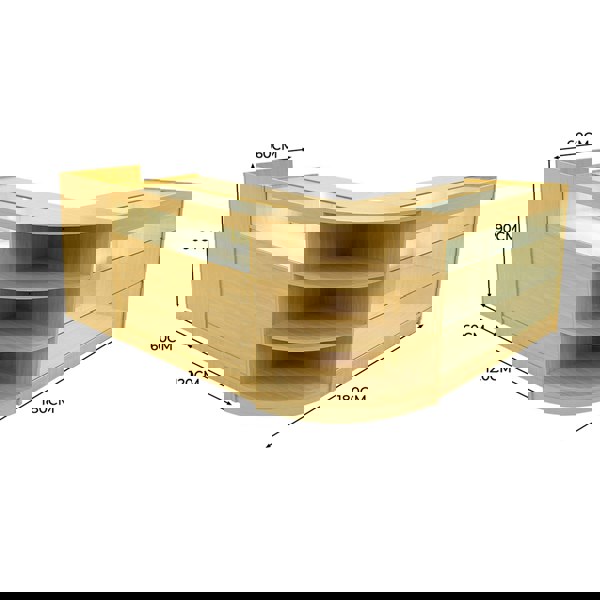 Monstershop Hyperion LED Shop Counter Set K1200, B1200, TB60 & LM60 - Maple