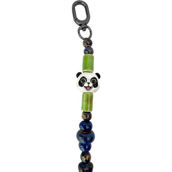 Nimmy Friends Nimmy Big Eye Cute Pet Travel Panda Mobile Phone Chain Bag Charm Ceramic Bracelet Black - N-XDY-SL-06