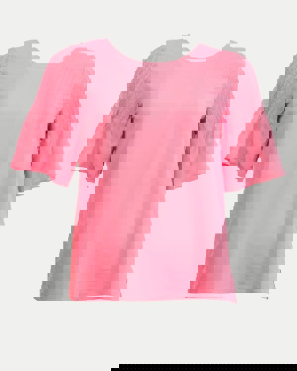 French Connection Classic Crepe Light Fluted Sleeve Top