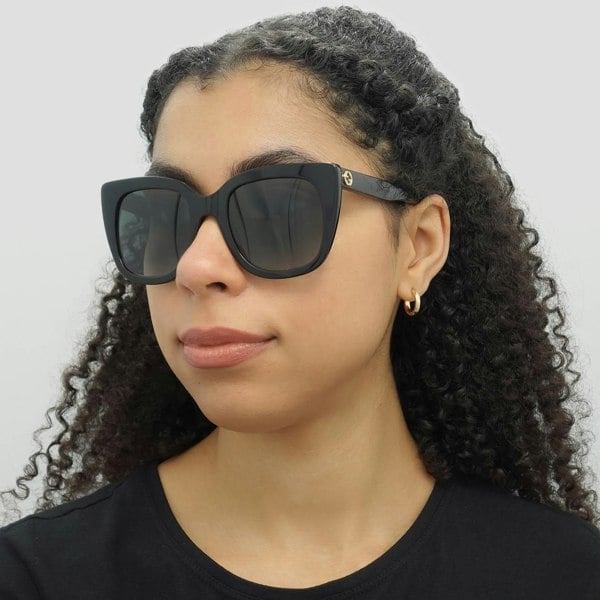 Gucci Sunglasses GG0163SN 001 Black Grey Gradient