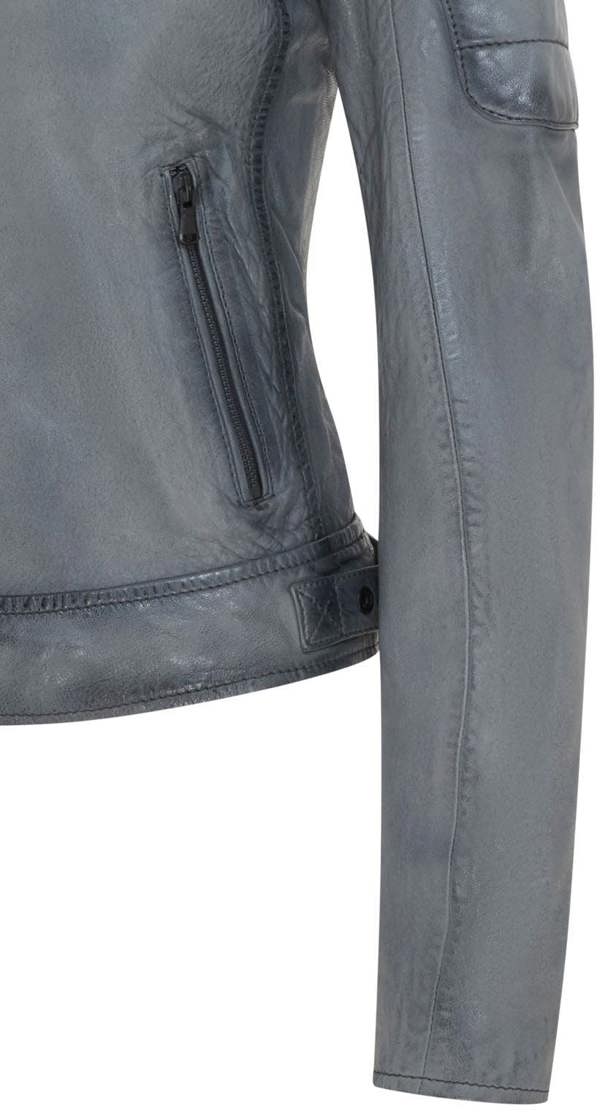 Infinity Leather Womens Retro Quilted Leather Biker Jacket - Horten