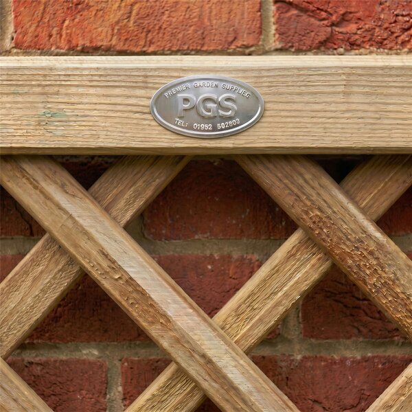 Premier Garden Supplies Standard Elite Diamond Fence Panel Topper 6ft x 1-4ft Garden Trellis 1ft-4ft, Decorative Lattice Wall-Mount, Treated - Wood - 3, 4 or 5