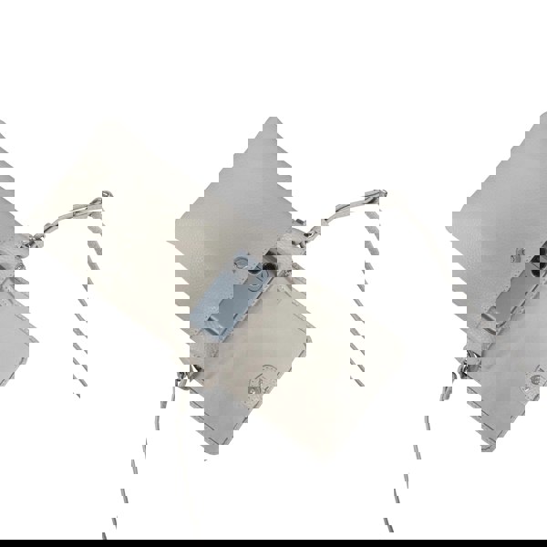 Assots London 'MARIA' Nudish Ice Grey Pebble Grain Real Leather Crossbody Phone Bag