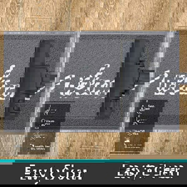 Anyhouz Anymat Doormat Black Welcome Lettered PVC Non Slip Rubber Dirt Trap Washable Mat