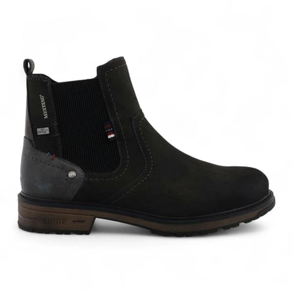 Men's Dark Grey Water-Resistant Chelsea Ankle Boots-TruClothing