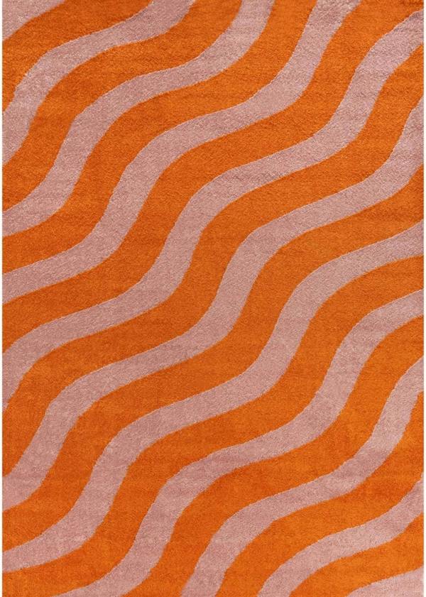 Patterned orange and pink fabric texture