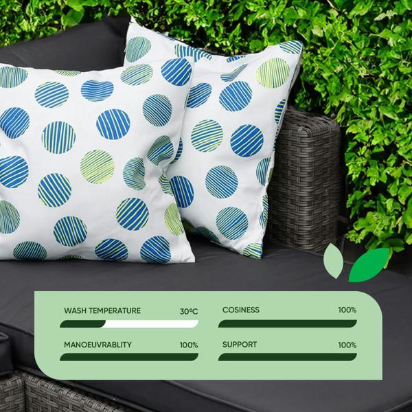 Gardenwize Pair of Outdoor Scatter Cushions – Polka Dot Design