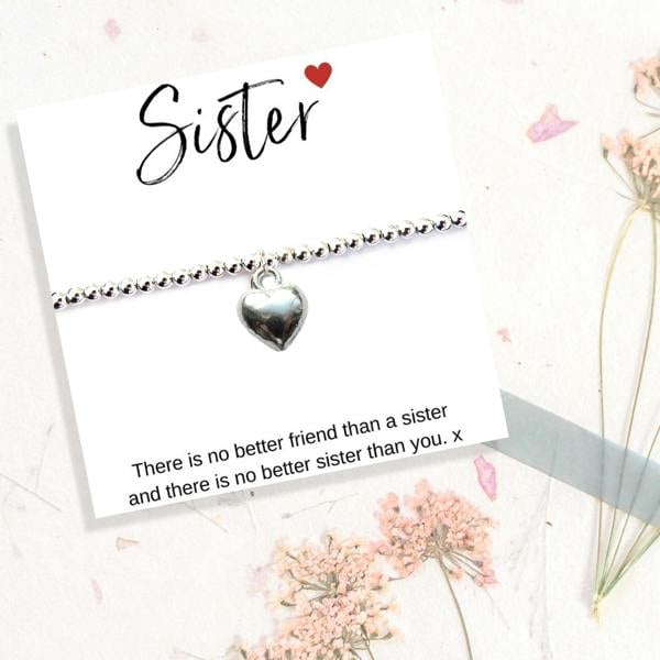 Aye Do Gifts Sister Gift Card and Stretch Beaded Bracelet