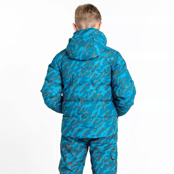 Dare 2B Boys All About Camo Ski Jacket - Fjord Blue - 