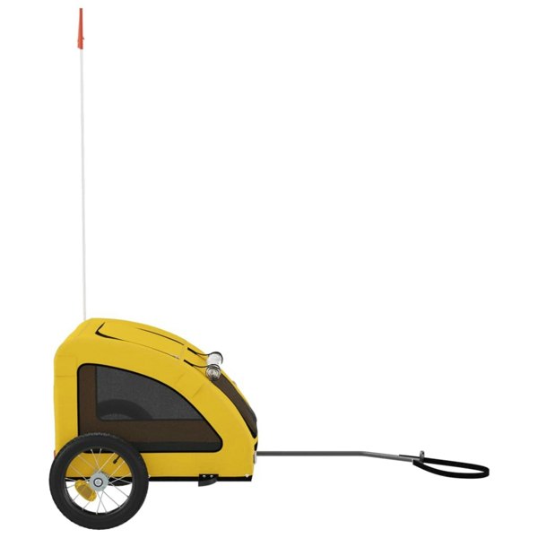 Berkfield Dog Bike Trailer Yellow Oxford Fabric and Iron