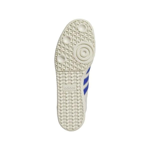 Adidas Mens Humanrace Samba 3 Stripes Leather Trainers - White/Blue - 