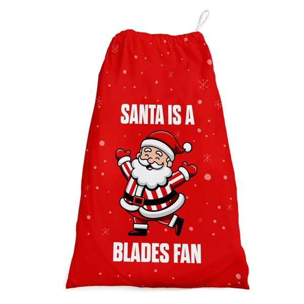 BritishmadeGifts Santa is a Blades Fan - Football Fan Santa Sack