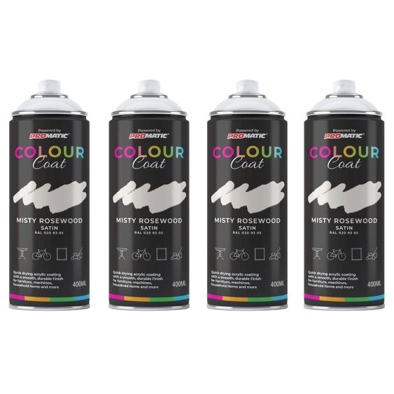 Colour Coat 4X Misty Rosewood RAL 020 93 05 Satin Spray Paint 400ml