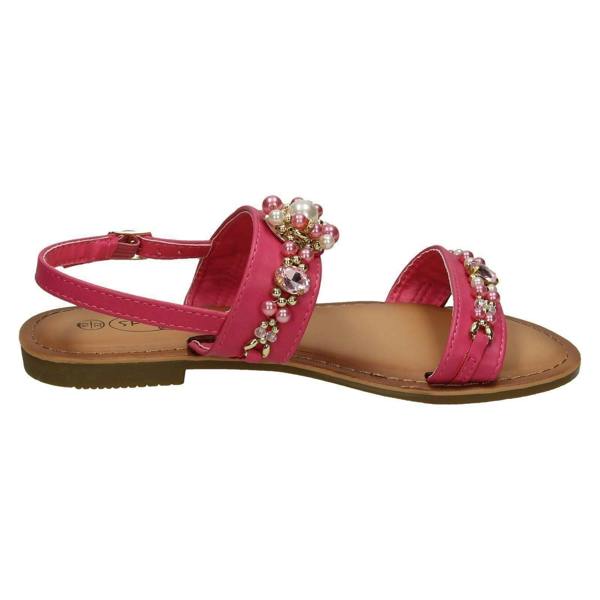 Spot On Girls Spot On Pearl Jewel Trim Sandals