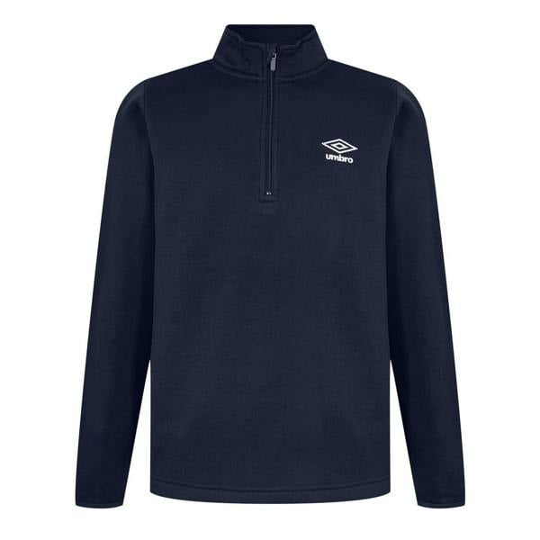 Umbro Mens Club Essential Quarter Zip Regular Sweatshirt - Dark Navy - 
