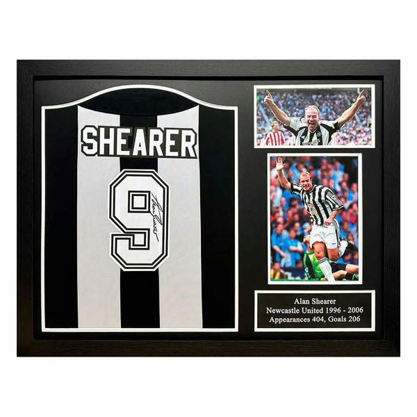Unbranded Alan Shearer signed Newcastle United official retro shirt.