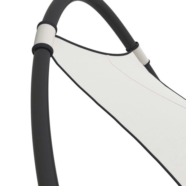 Berkfield Rocking Sun Lounger with Wheels Steel & Textilene Fabric Cream