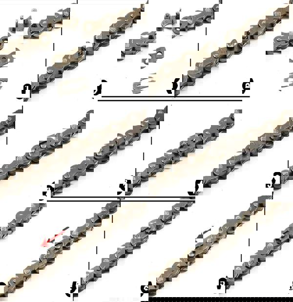 Sport Direct™ 1 - Speed Bicycle/Bike Chain & Connectors with Chain Rivet Extractor Tool 1/2 x 1/8 BMX 114 LINKS