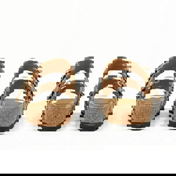 Rieker V6391 Womens Cross Strap Sandals Multi
