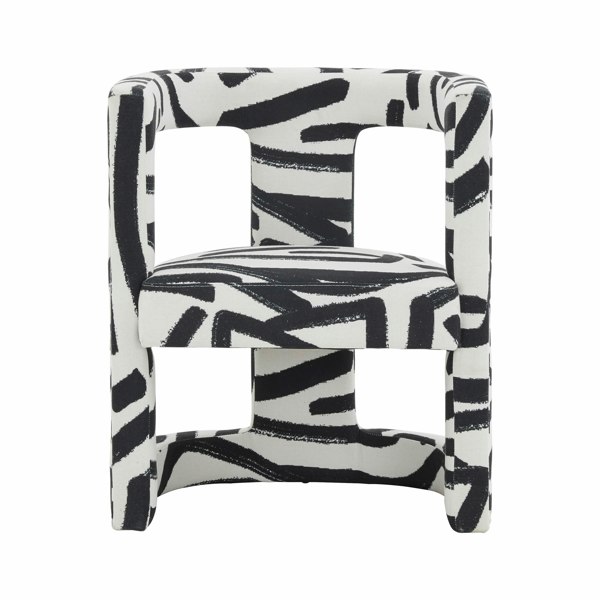 Furniture Edit Ada Chair in Black Brushstroke Pattern