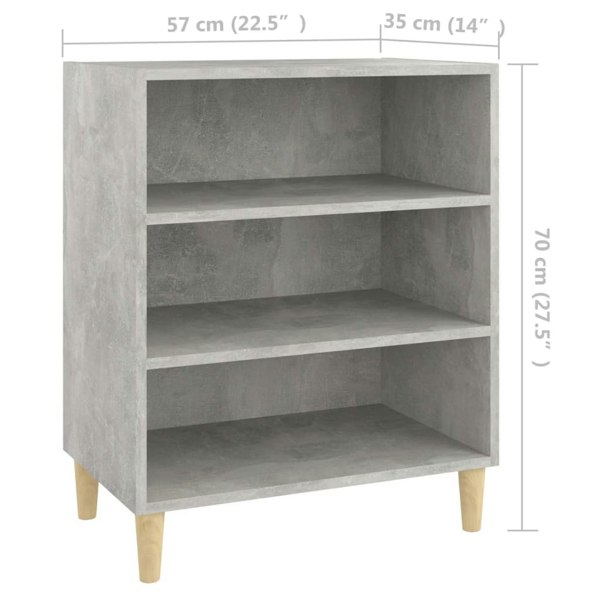Berkfield Sideboard Concrete Grey 57x35x70 cm Engineered Wood
