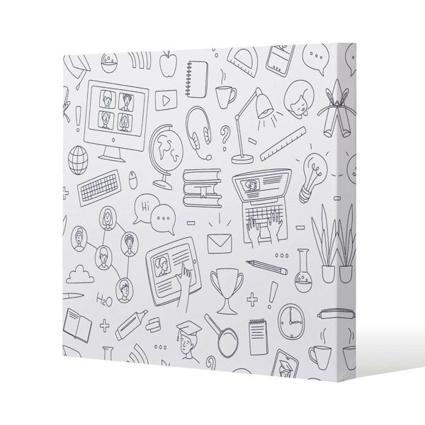 Benjamin Tate Design Learning online Slim Style Canvas Print  90x90cm , 15mm Slim Real wood.