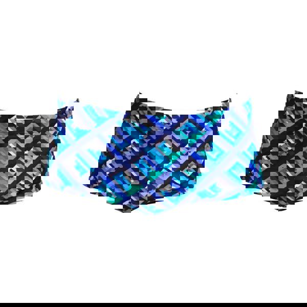 Funky Trunks Boys blue bunkers sidewinder swim trunks with geometric swim cap