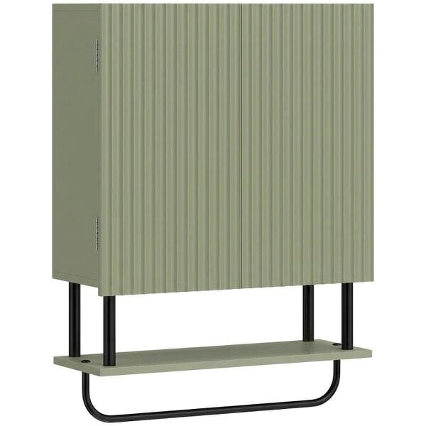 Bathroom Wall Cabinet Modern Space Saver Wall Mounted Cabinet Doors Storage Green