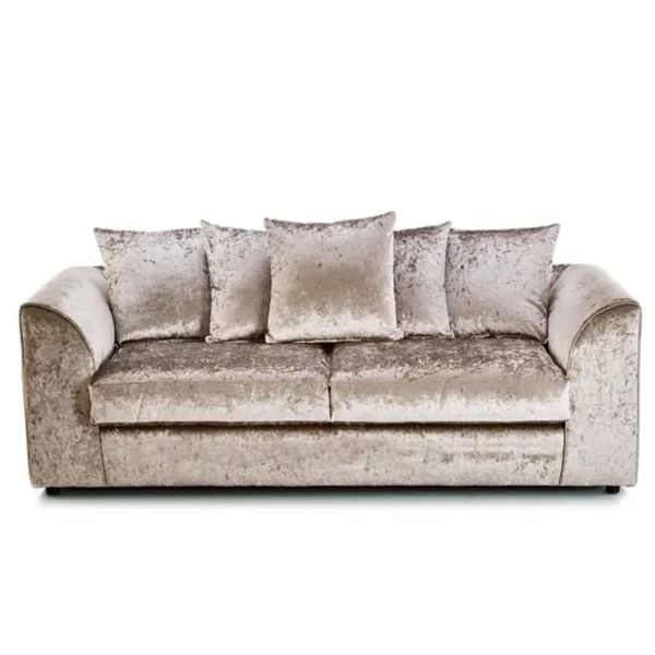 Snug Furniture Crushed Velvet 3 Seater Sofa Scatterback