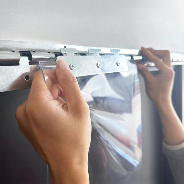Nicoman PVC Strip Curtain Hook-On Rail 1m