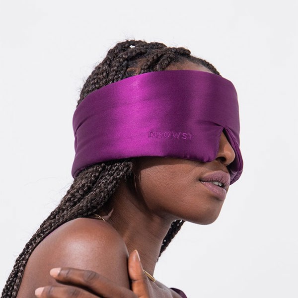 Drowsy Sleep Co Silk Sleep Mask - Purple Martini