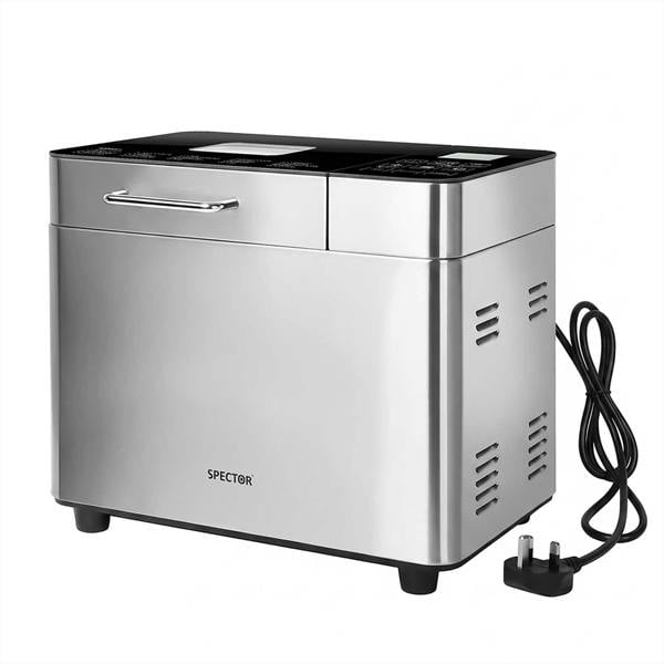 Spector Bread Maker 25 In 1 15H Timer 3 Loaf Sizes with LCD for Home Baking