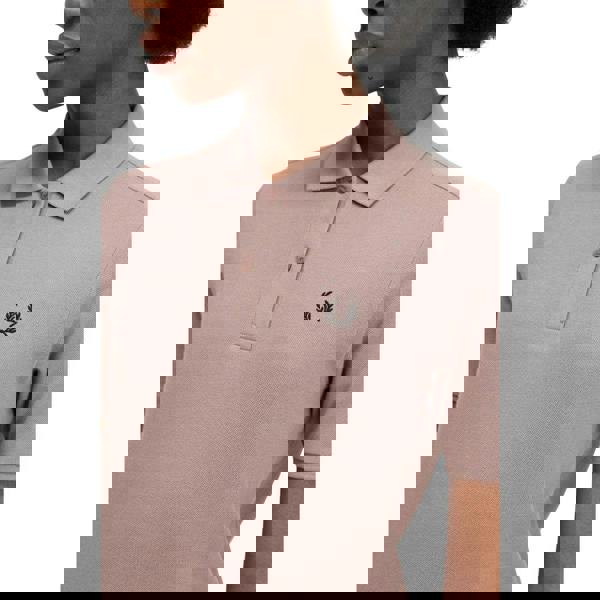 Fred Perry Womens/Ladies Logo Polo Shirt - Dark Pink - 