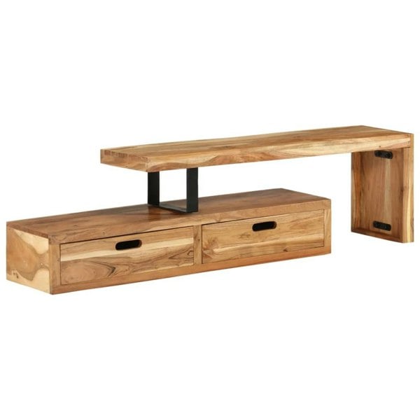 Berkfield TV Stand Solid Wood Acacia