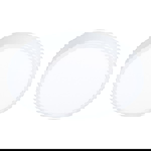Wall Flush Ceiling Light Colour White Shade White Plastic Bulb LED 20W Included Loops