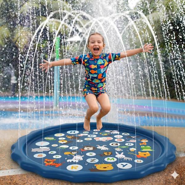 Dragodirect Kids Inflatable Sprinkler Splash Play Mat Paddling Pool