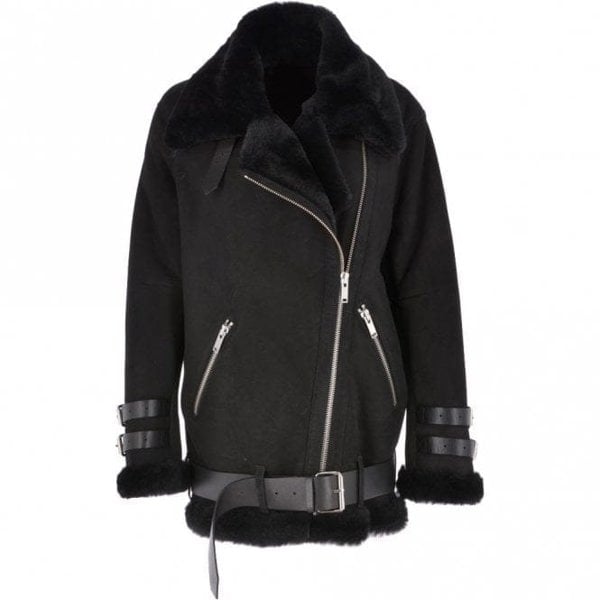 'Khole' Oversized Sheepskin Flying Jacket: KB-20091