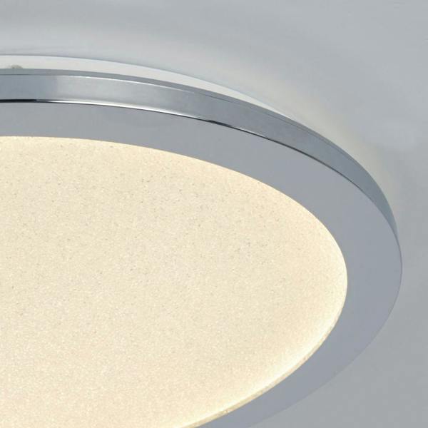 Pagazzi Lighting Addie Bathroom Chrome & Crystal LED Flush Ceiling Light