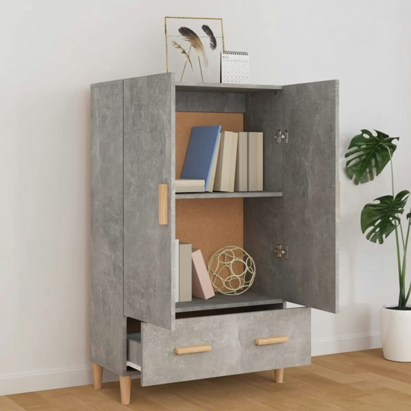 Berkfield Highboard Concrete Grey 70x31x115 cm Engineered Wood
