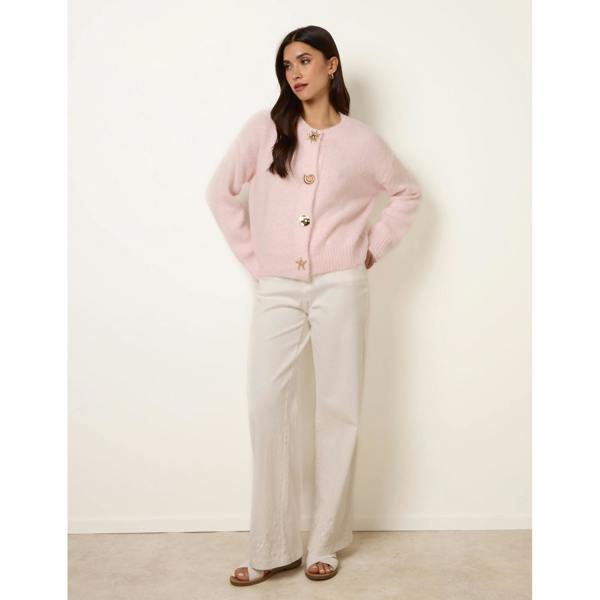 Blue Vanilla Multi Gold Button Cardigan