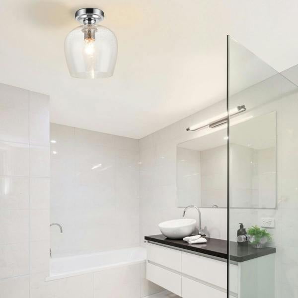 COSYLYTE Oakdale Bathroom Bubble Glass Ceiling Light