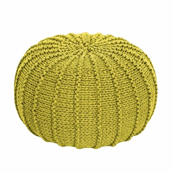 Zuri House Knitted pouffe, Small | GOLDEN KIWI