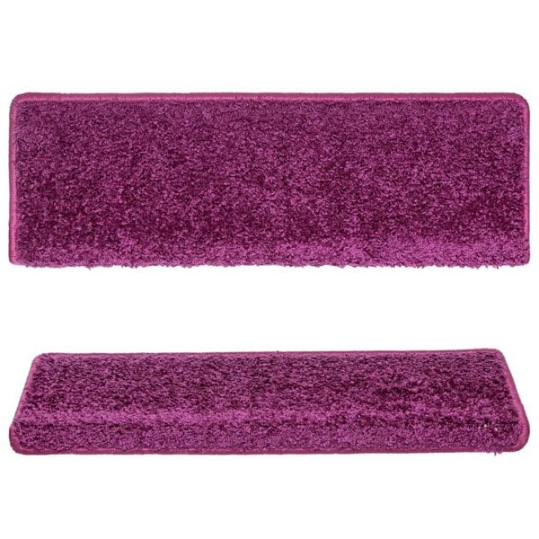 Berkfield Stair Mats 10 pcs 65x21x4 cm Violet