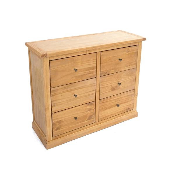Cabinet Bits Lucca 6 Drawer Chest of Drawers Brass Knob