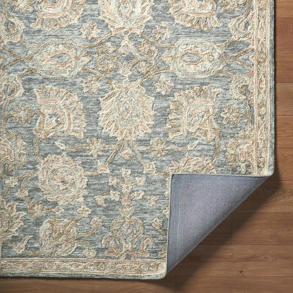 Livabliss Arnold-Hand Tufted Blue Beige Grey Wool Traditional Boho Rug