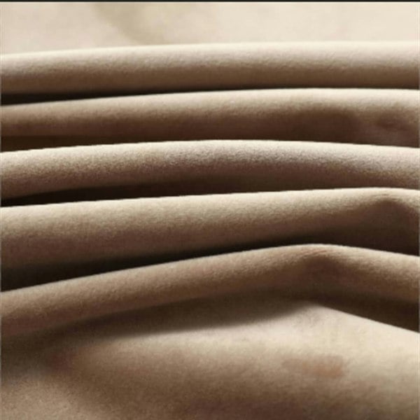 Berkfield Blackout Curtains with Rings 2 pcs Velvet Beige 140x225 cm