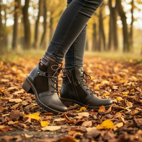 Pikolinos San Sebastia - Women's Forest Brown Leather Ankle Boots