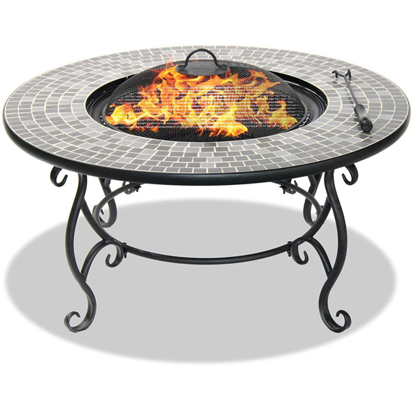 Centurion Supports Fireology GINESSA Sumptuous Garden and Patio Round Heater, Fire Pit, Brazier, Coffee Table, Barbecue and Ice Bucket