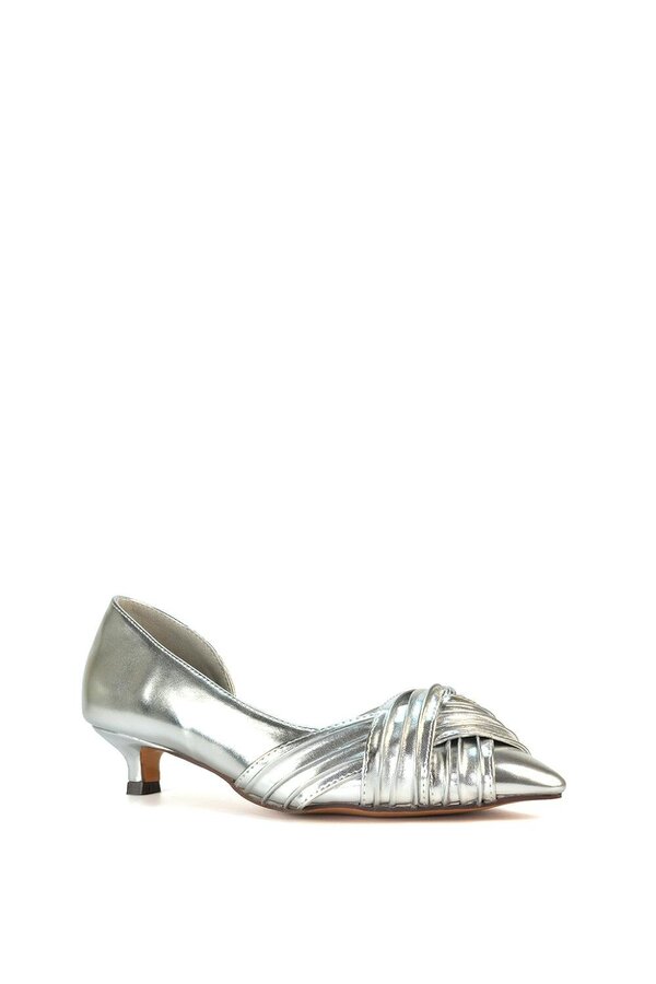 XY LONDON Pointed Toe Kitten Low Heel Classic Bridal Shoe Pumps