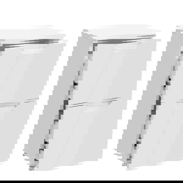 Furniture To Go Sienna Bedside in White/White High Gloss